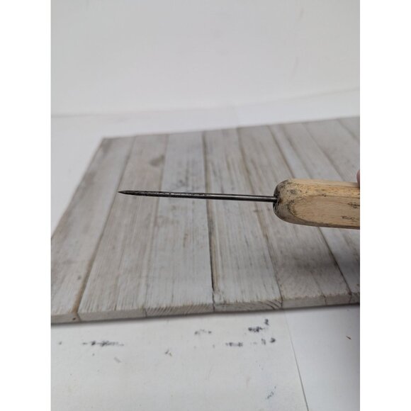Vintage Ice Pick Wood Handle Steel Tip 7" - Picture 4 of 5